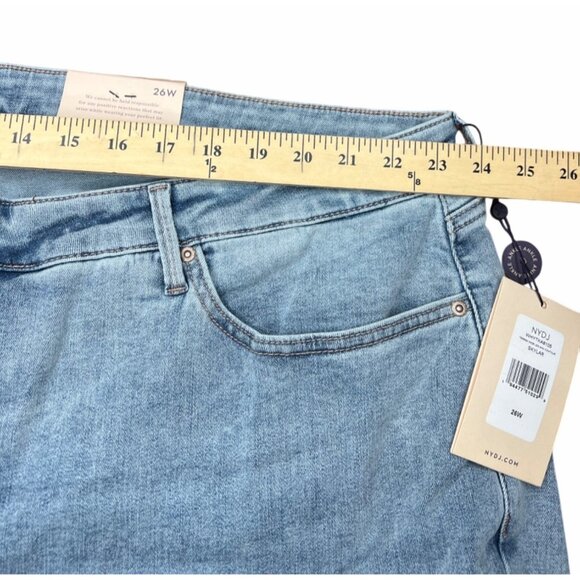 NYDJ Womens Teresa Wide Leg Ank Contour Skylar Light Wash Denim Jeans Size 26W - Picture 14 of 16